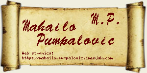 Mahailo Pumpalović vizit kartica